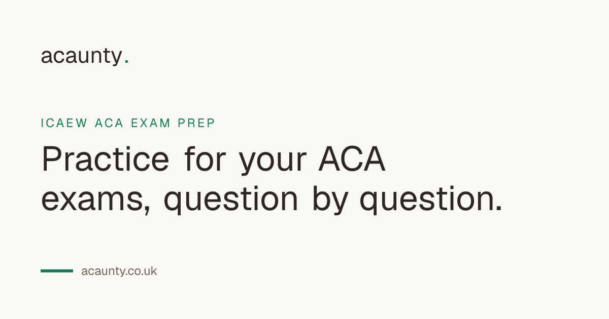 Free ACA practice questions (with worked answers) · acaunty